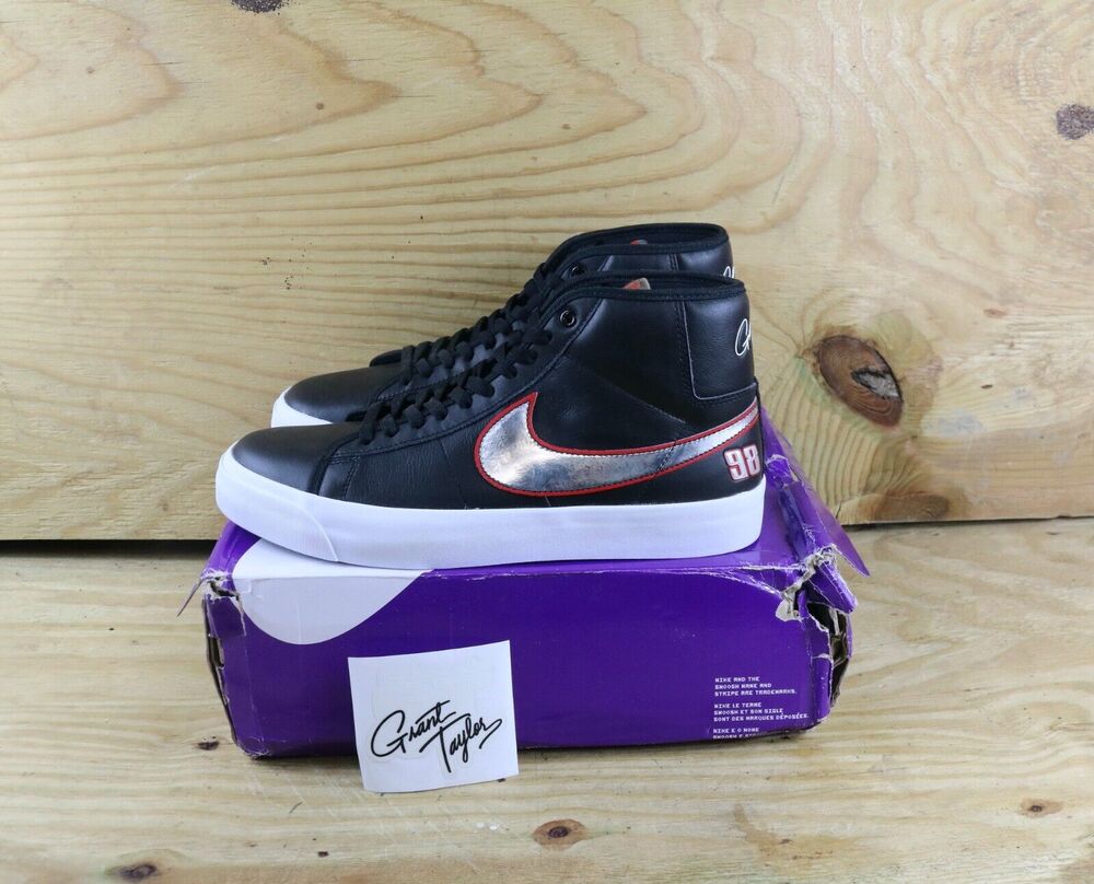 New Nike Sneakers Zoom Blazer Mid Pro GT Mens 11 Black Metallic